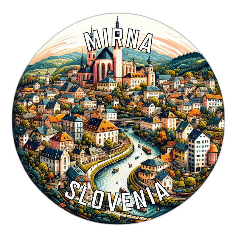 Mirna Slovenia Souvenir Die Cut Flat Magnet 4-Inch
