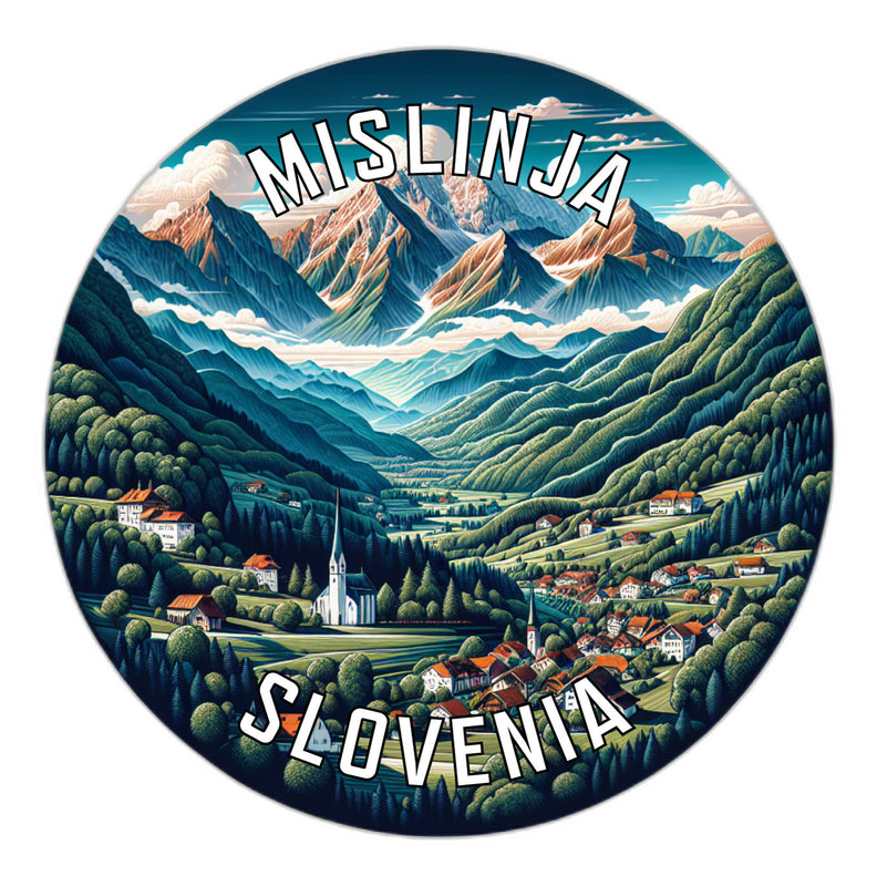 Mislinja Slovenia Souvenir Die Cut Flat Magnet 2-Inch