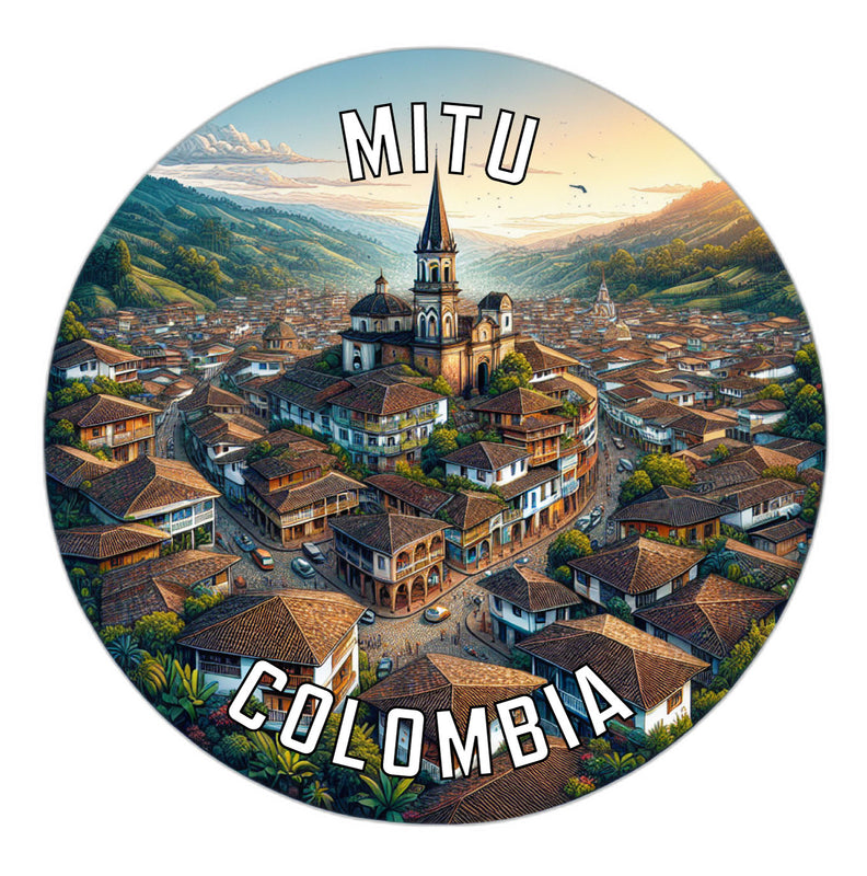 Mitu Colombia Souvenir Die Cut Flat Magnet 3-Inch