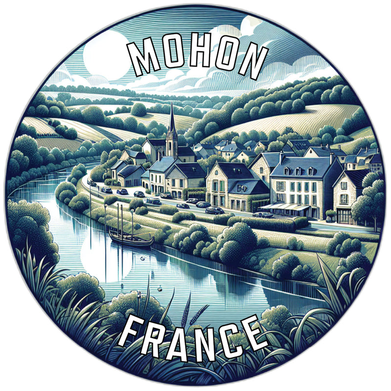 Mohon France Souvenir Die Cut Flat Magnet 6-Inch