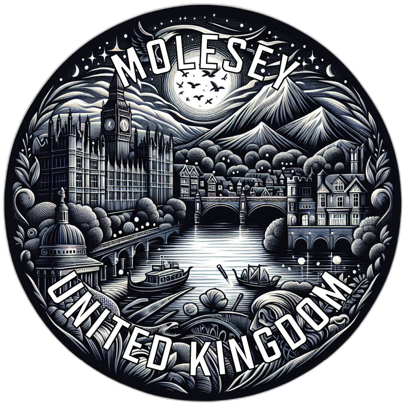 Molesey United Kingdom Souvenir Die Cut Flat Magnet 2-Inch