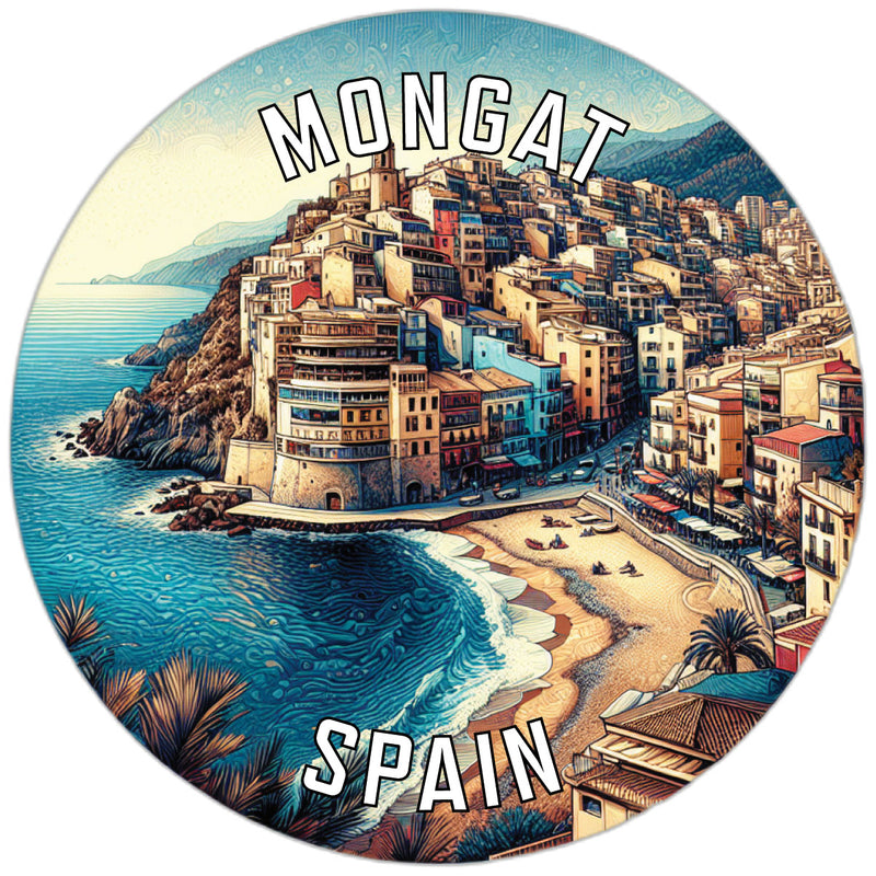 Mongat Spain Souvenir Die Cut Flat Magnet 2-Inch