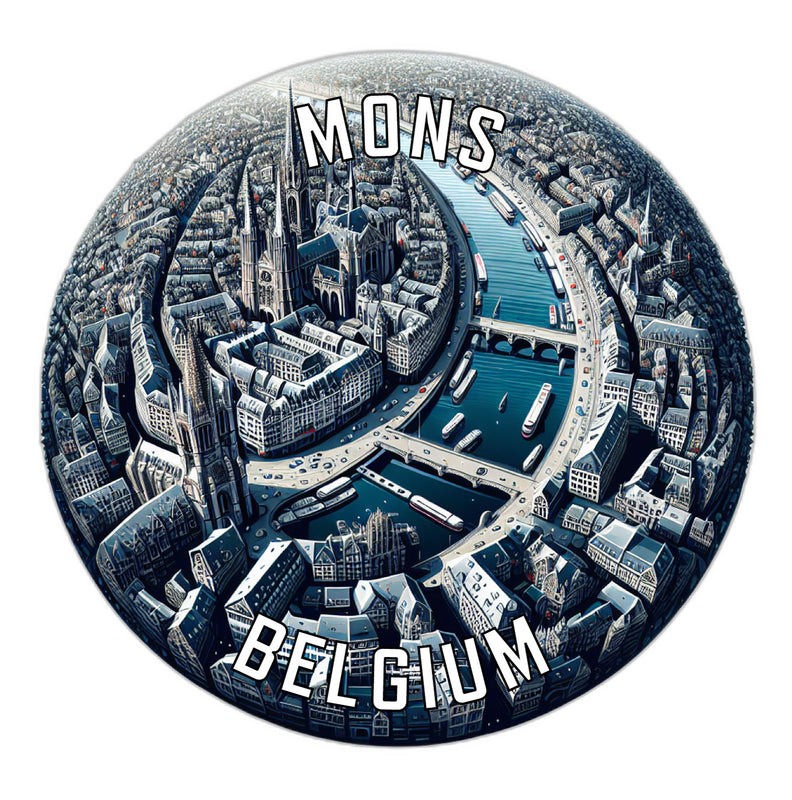 Mons Belgium Souvenir Vinyl Decal Sticker 6-Inch