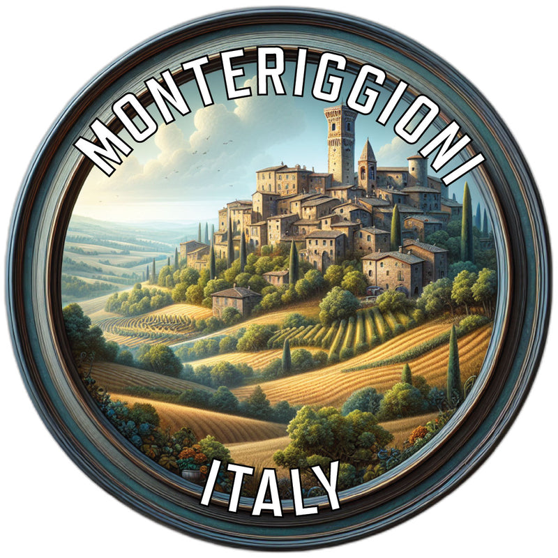 Monteriggioni Italy Souvenir Die Cut Flat Magnet 2-Inch