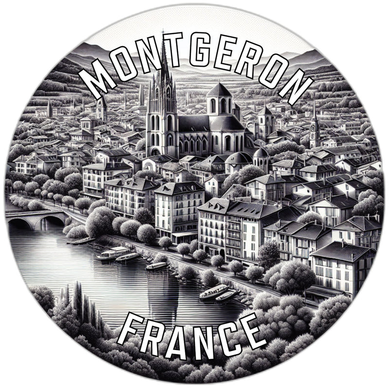 Montgeron France Souvenir Die Cut Flat Magnet 2-Inch