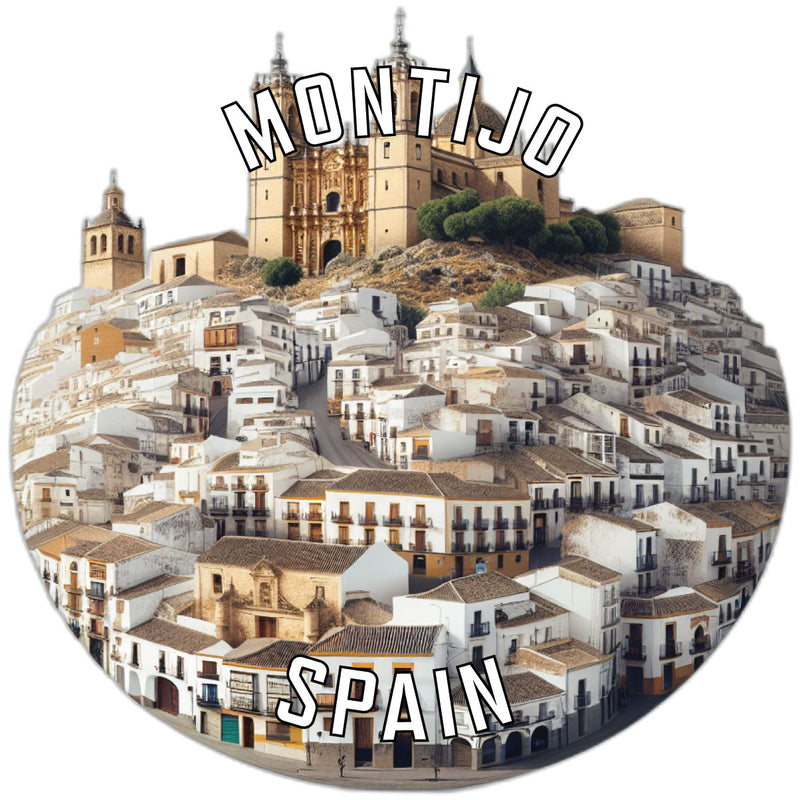 Montijo Spain Souvenir Die Cut Flat Magnet 2-Inch