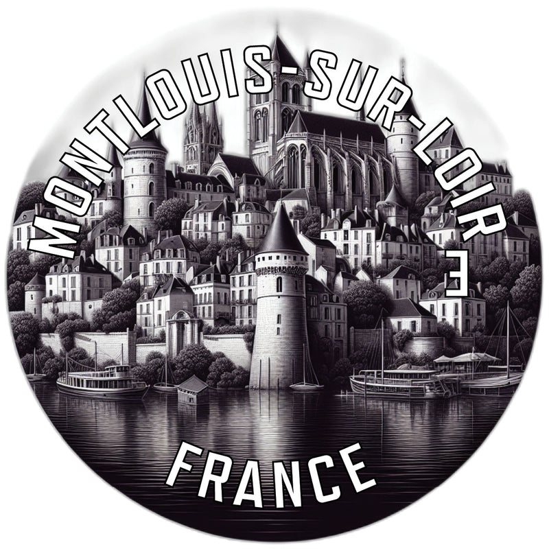 Montlouis sur Loire France Souvenir Die Cut Flat Magnet 2-Inch