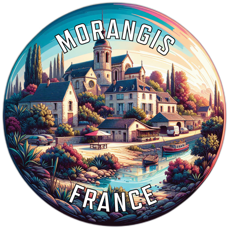 Morangis France Souvenir Die Cut Flat Magnet 2-Inch