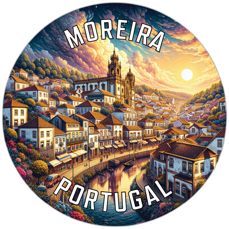 Moreira Portugal Souvenir Die Cut Flat Magnet 2-Inch