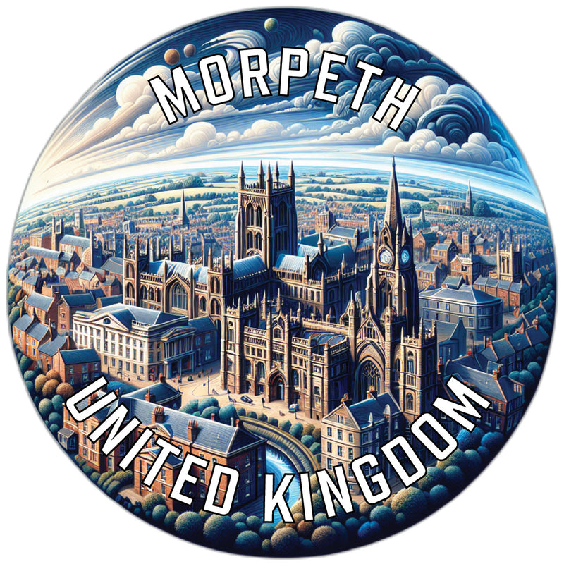 Morpeth United Kingdom Souvenir Die Cut Flat Magnet 6-Inch