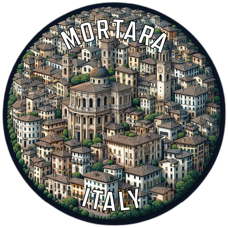 Mortara Italy Souvenir Die Cut Flat Magnet 6-Inch