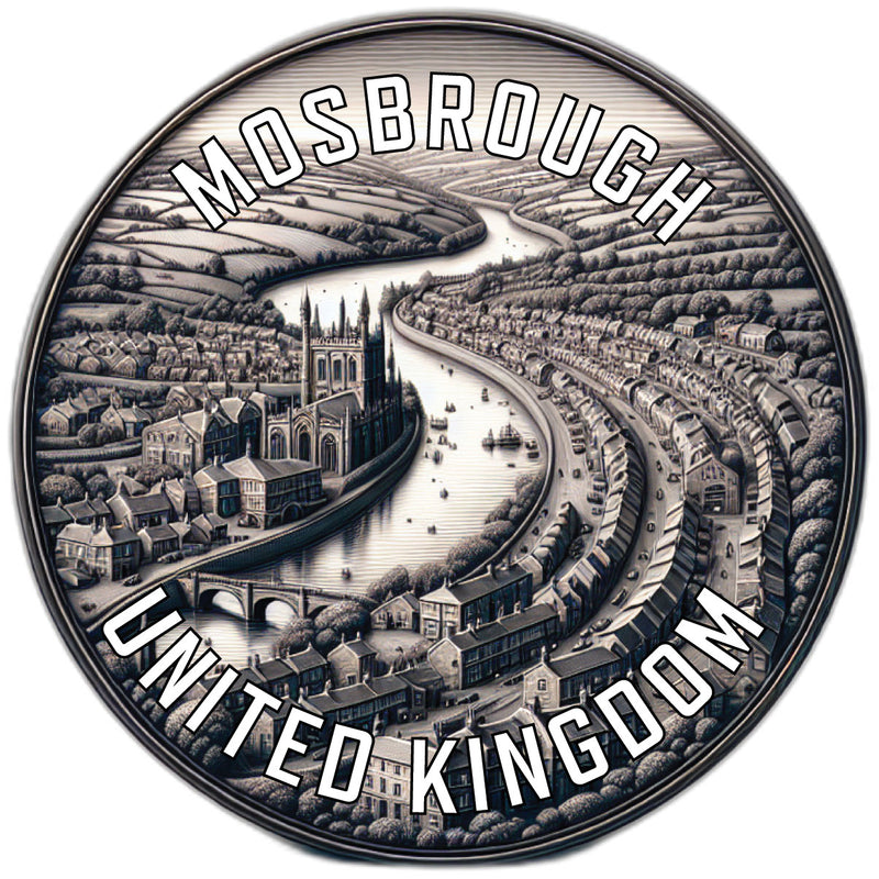 Mosbrough United Kingdom Souvenir Die Cut Flat Magnet 3-Inch