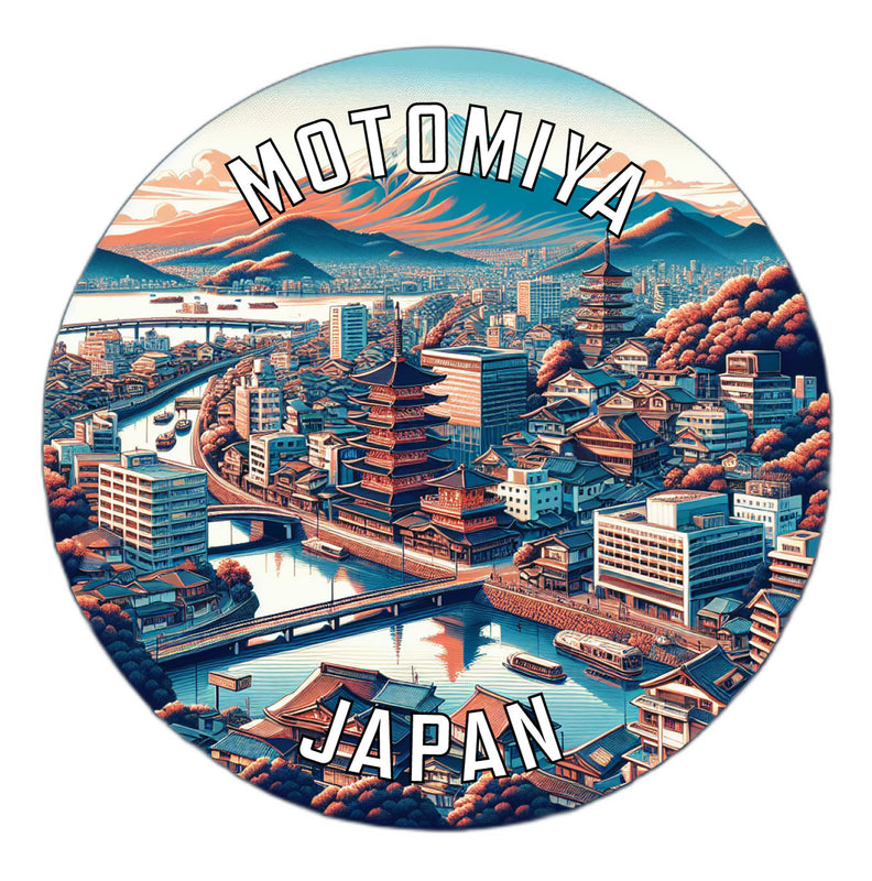 Motomiya Japan Souvenir Vinyl Decal Sticker 2-Inch