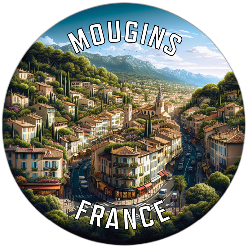 Mougins France Souvenir Die Cut Flat Magnet 2-Inch
