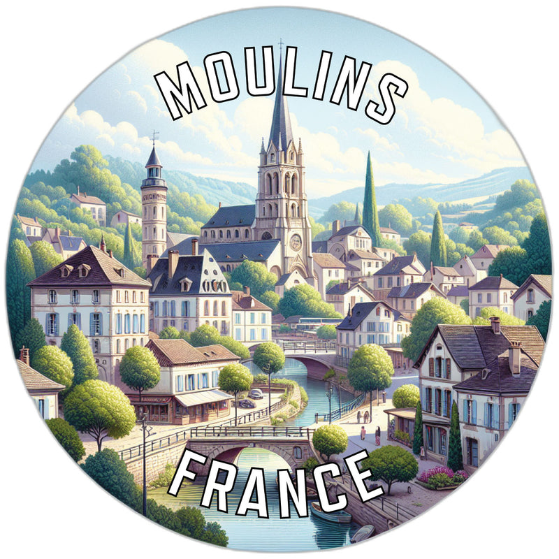 Moulins France Souvenir Vinyl Decal Sticker 3-Inch