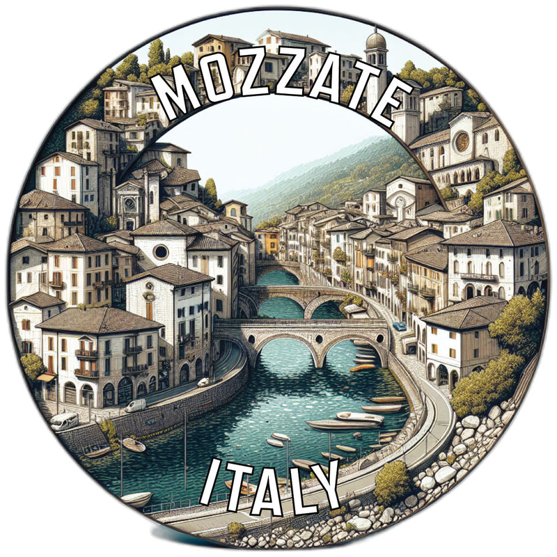 Mozzate Italy Souvenir Die Cut Flat Magnet 2-Inch