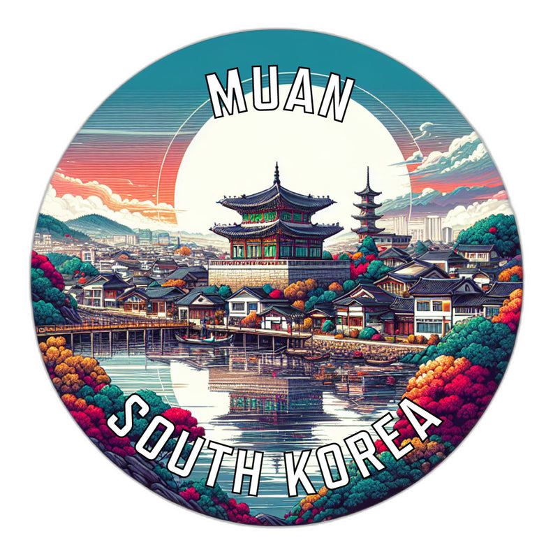 Muan Korea South Souvenir Die Cut Flat Magnet 6-Inch
