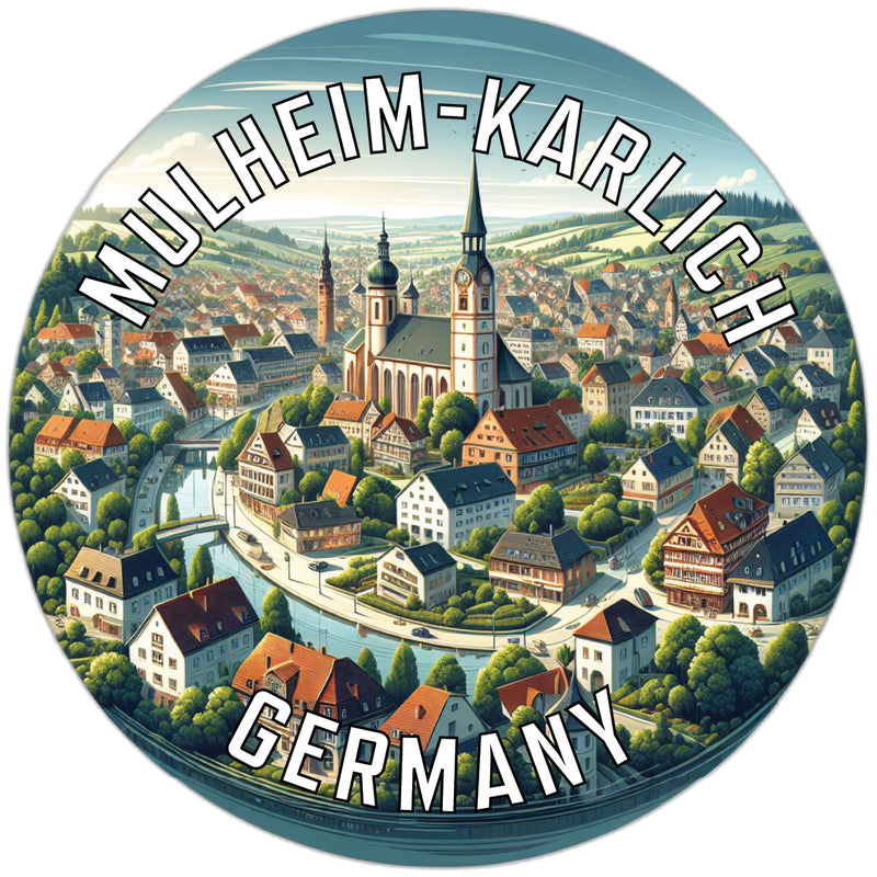 Mulheim Karlich Germany Souvenir Die Cut Flat Magnet 2-Inch
