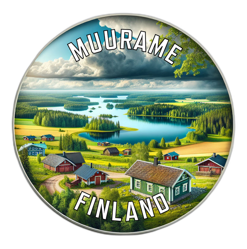 Muurame Finland Souvenir Die Cut Flat Magnet 2-Inch