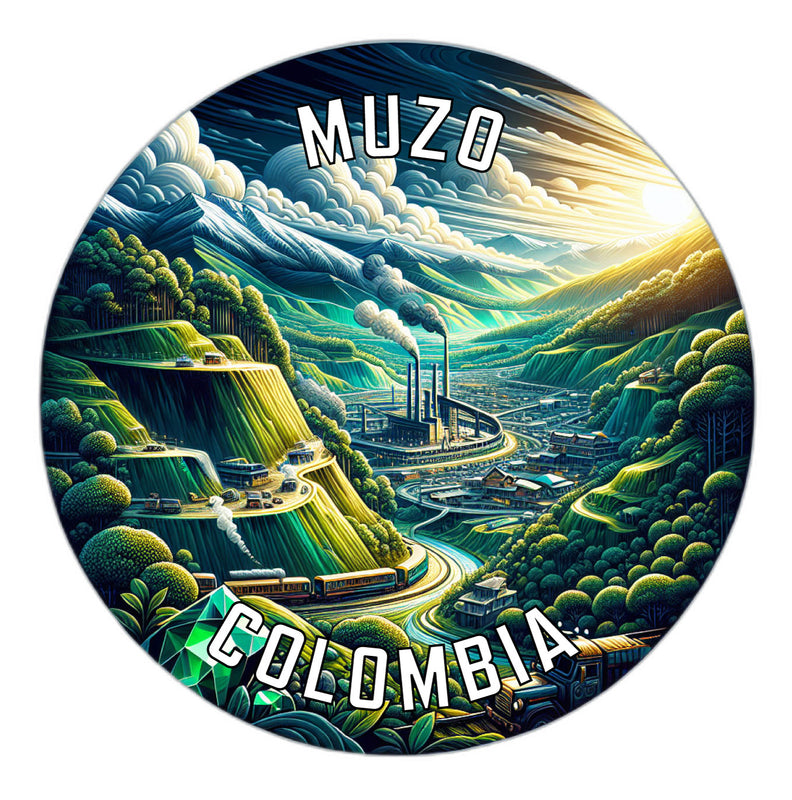 Muzo Colombia Souvenir Die Cut Flat Magnet 6-Inch