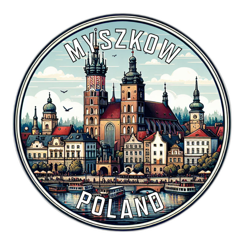 Myszkow Poland Souvenir Die Cut Flat Magnet 6-Inch