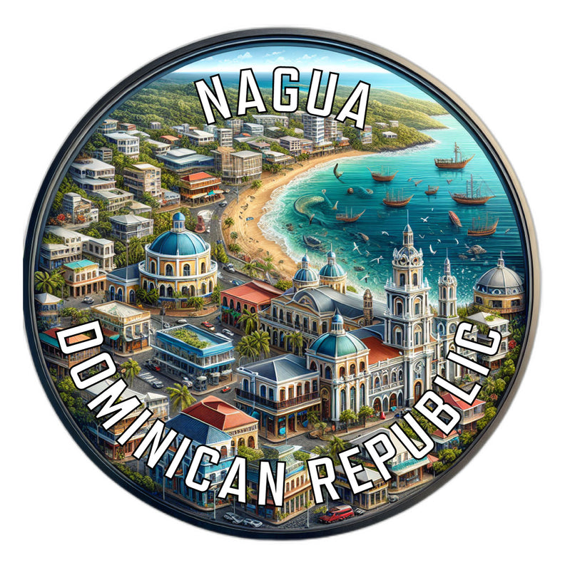 Nagua Dominican Republic Souvenir Die Cut Flat Magnet 2-Inch