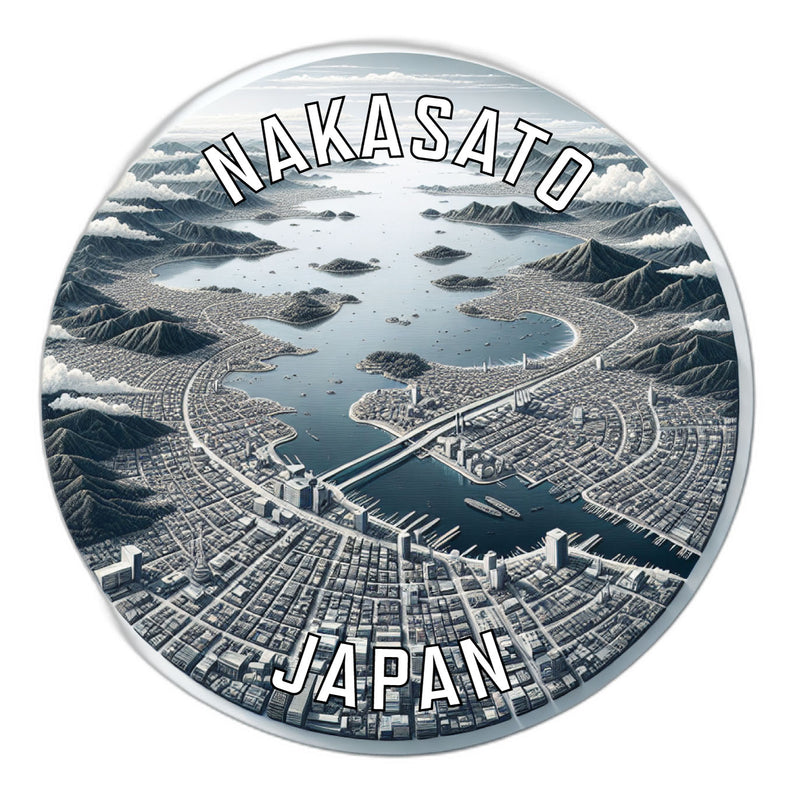Nakasato Japan Souvenir Die Cut Flat Magnet 2-Inch