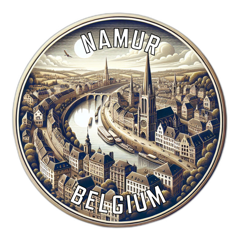 Namur Belgium Souvenir Die Cut Flat Magnet 2-Inch