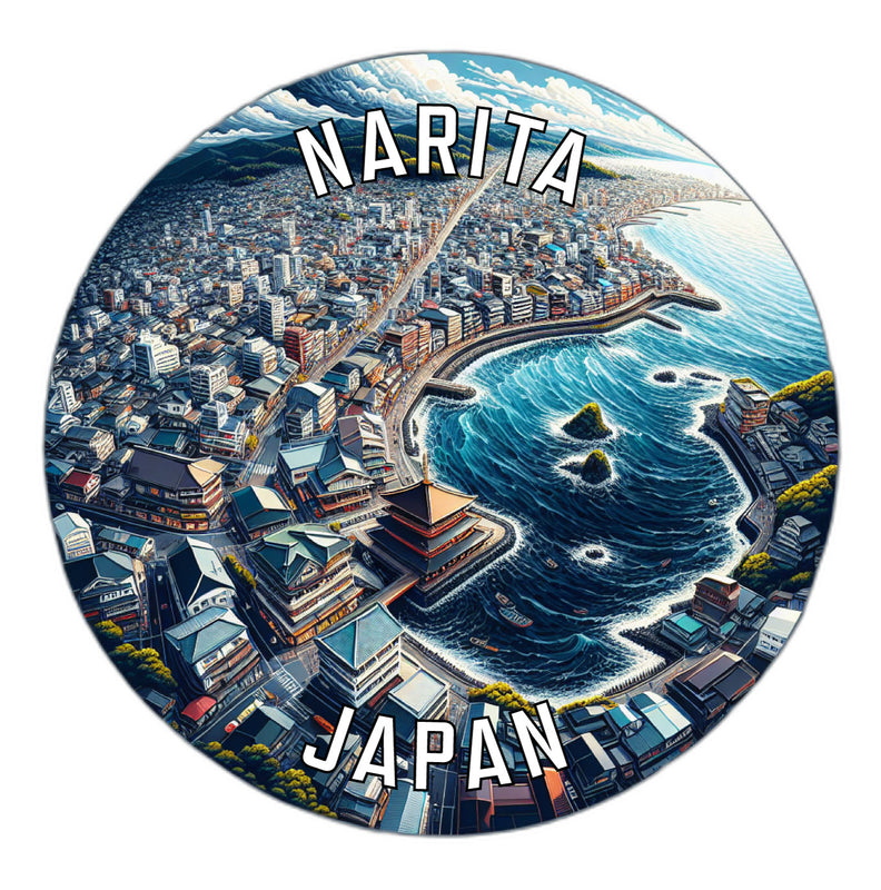 Narita Japan Souvenir Die Cut Flat Magnet 2-Inch