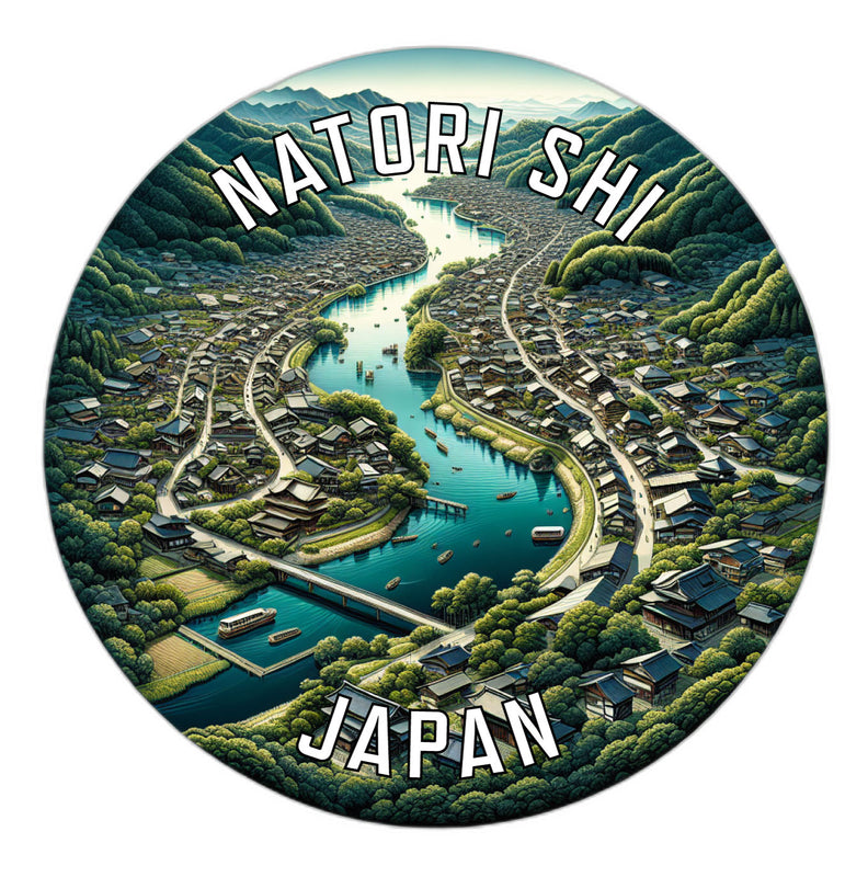 Natori shi Japan Souvenir Die Cut Flat Magnet 6-Inch