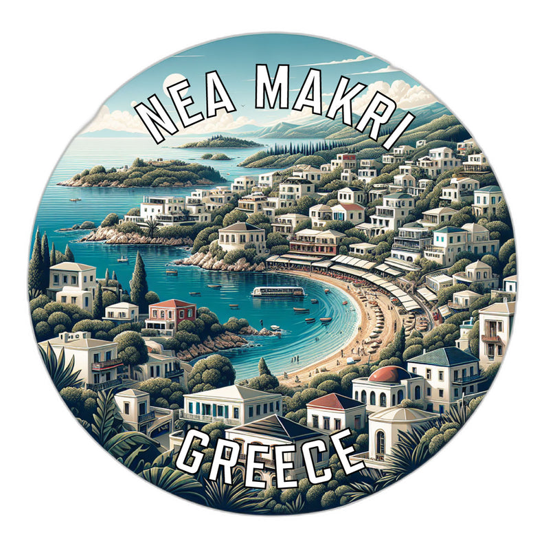 Nea Makri Greece Souvenir Die Cut Flat Magnet 2-Inch