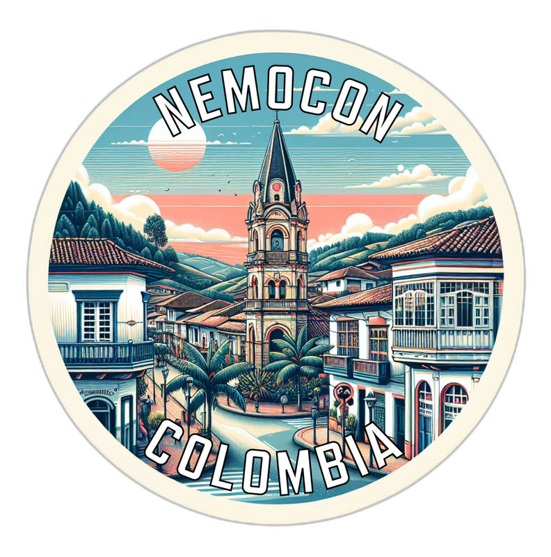 Nemocon Colombia Souvenir Die Cut Flat Magnet 2-Inch