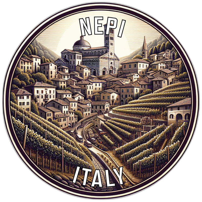 Nepi Italy Souvenir Die Cut Flat Magnet 2-Inch