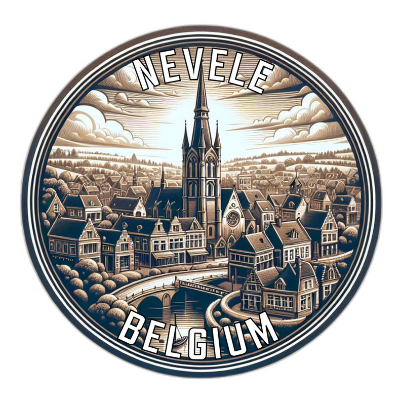 Nevele Belgium Souvenir Vinyl Decal Sticker 2-Inch