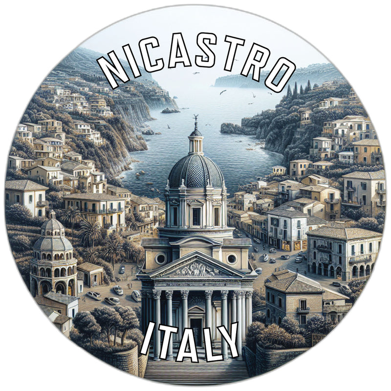 Nicastro Italy Souvenir Die Cut Flat Magnet 2-Inch