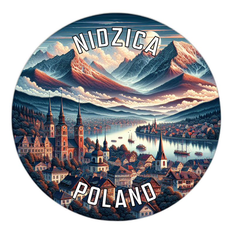 Nidzica Poland Souvenir Die Cut Flat Magnet 6-Inch