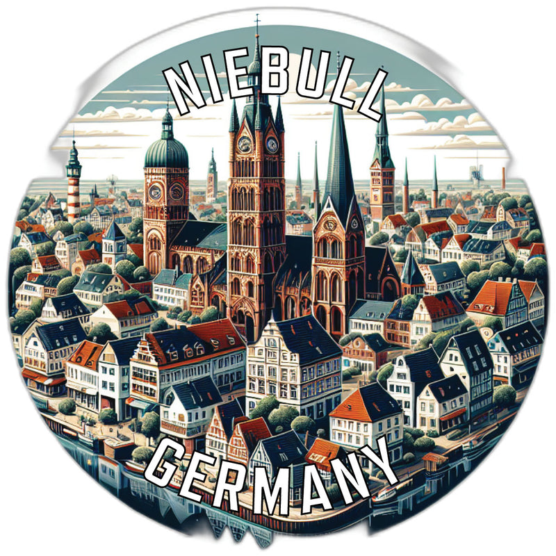 Niebull Germany Souvenir Die Cut Flat Magnet 2-Inch
