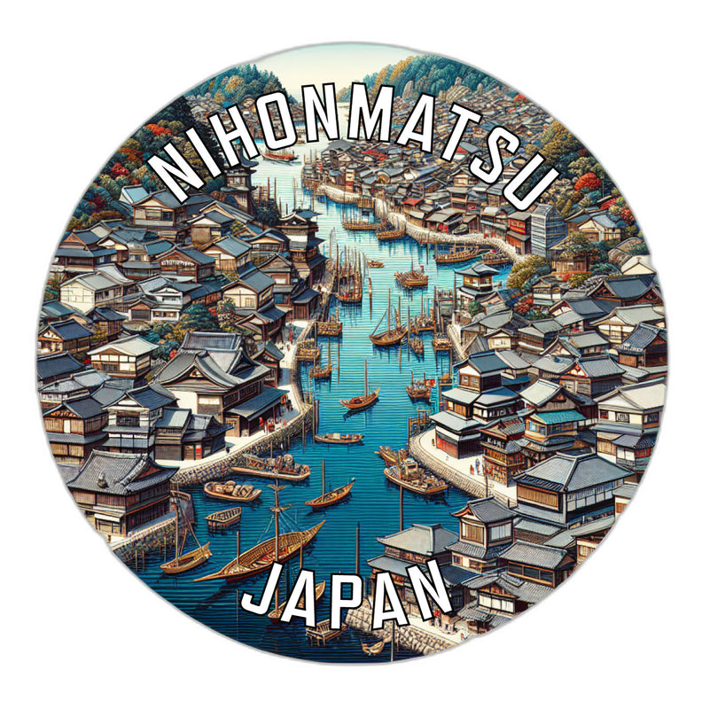 Nihonmatsu Japan Souvenir Die Cut Flat Magnet 3-Inch