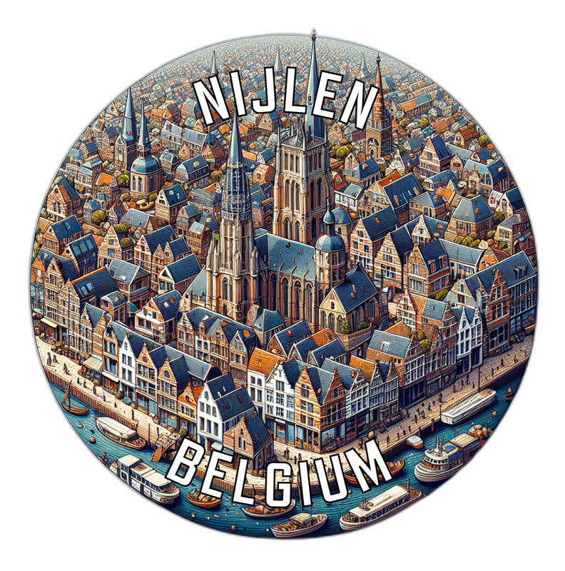 Nijlen Belgium Souvenir Vinyl Decal Sticker 6-Inch
