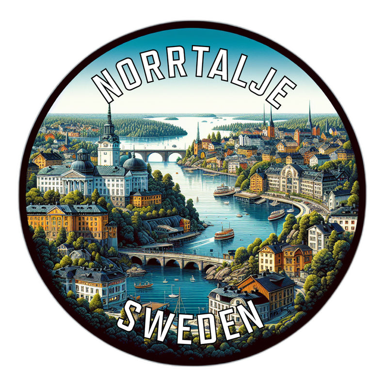 Norrtalje Sweden Souvenir Die Cut Flat Magnet 2-Inch