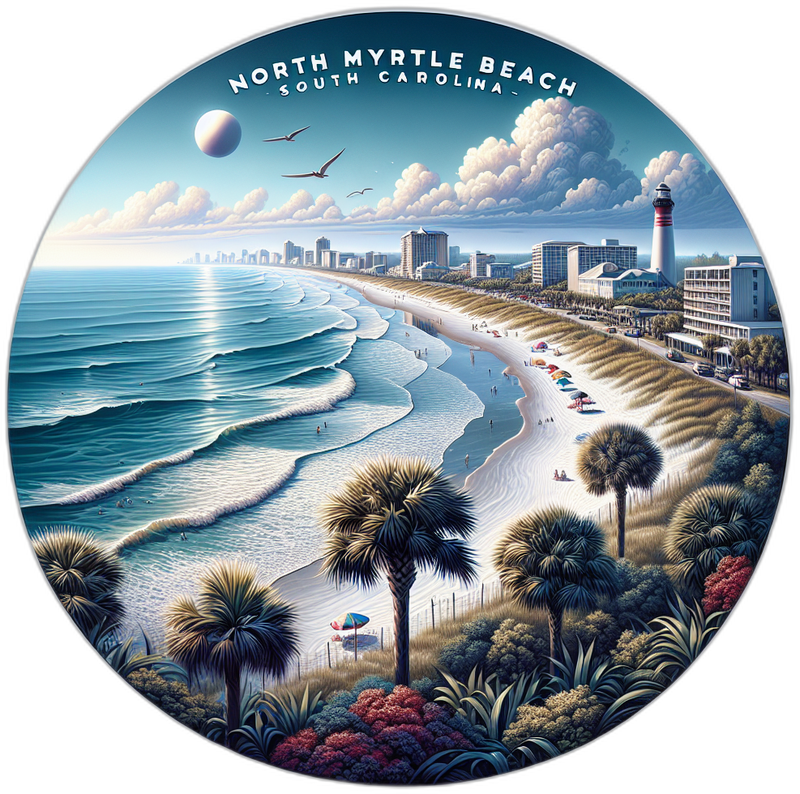 North Myrtle Beach South Carolina Souvenir Vinyl Decal Sticker 6-Inch