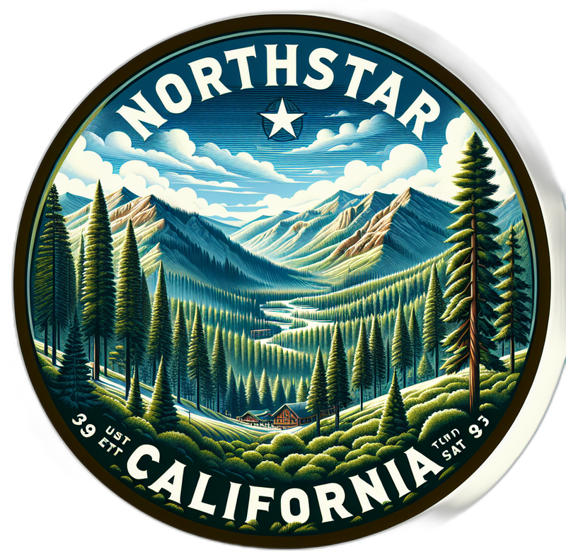Northstar California Souvenir Die Cut Flat Magnet 6-Inch