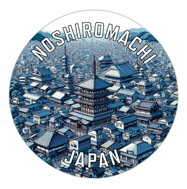 Noshiromachi Japan Souvenir Vinyl Decal Sticker 2-Inch