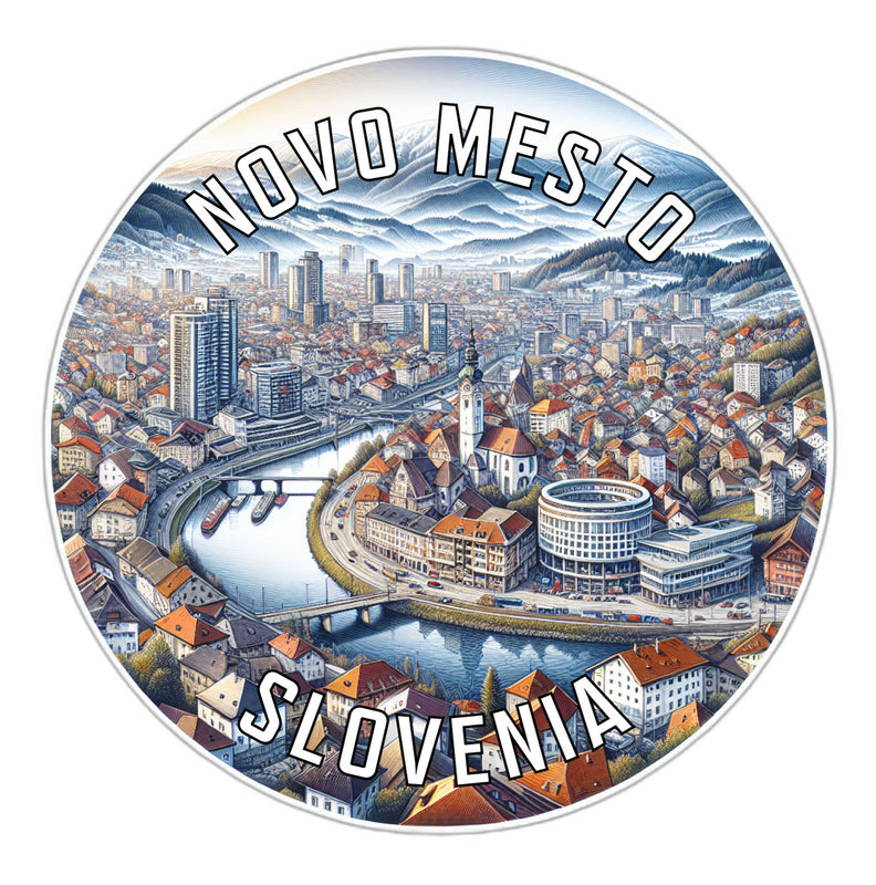 Novo Mesto Slovenia Souvenir Die Cut Flat Magnet 4-Inch