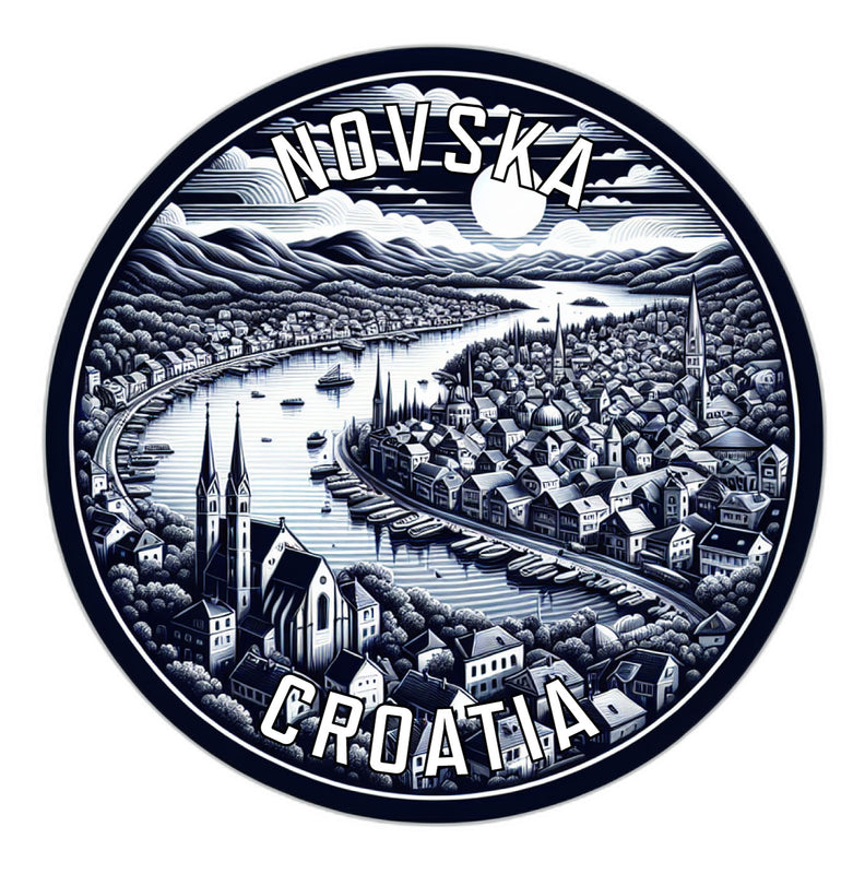 Novska Croatia Souvenir Die Cut Flat Magnet 3-Inch