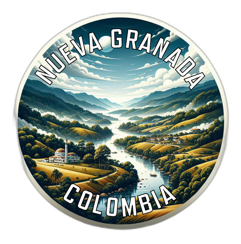 Nueva Granada Colombia Souvenir Die Cut Flat Magnet 2-Inch