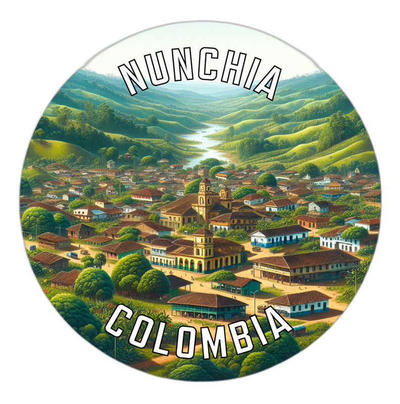 Nunchia Colombia Souvenir Die Cut Flat Magnet 2-Inch
