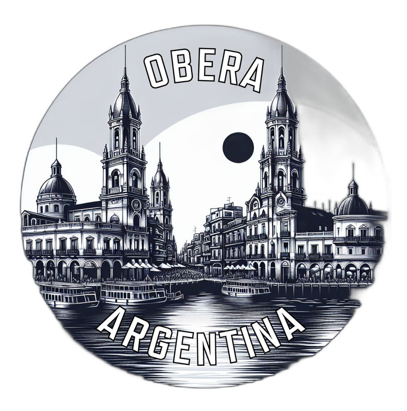 Obera Argentina Souvenir Die Cut Flat Magnet 2-Inch