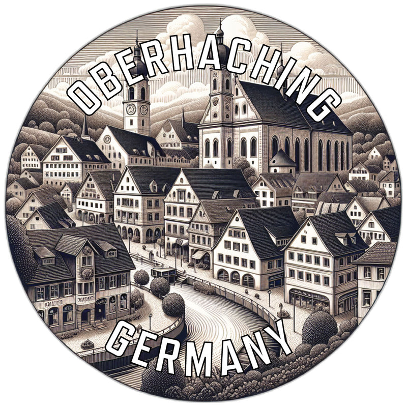 Oberhaching Germany Souvenir Die Cut Flat Magnet 2-Inch