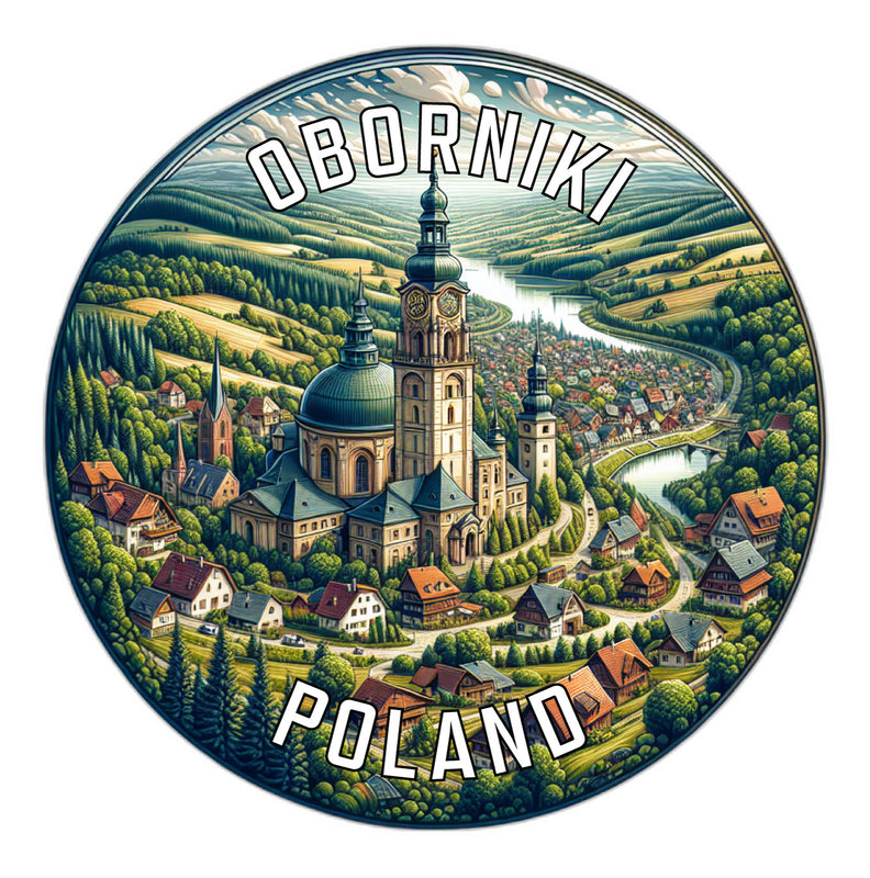 Oborniki Poland Souvenir Die Cut Flat Magnet 6-Inch